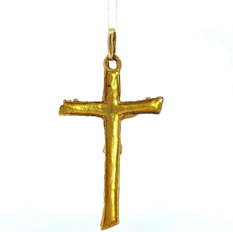 Kreuzanhänger in 14 Karat Gelbgold mit Jesusfigur