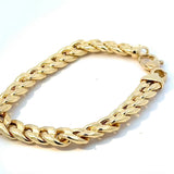 Breites Panzerketten-Armband in 18 Karat (750) Gelbgold mit Karabiner