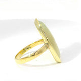 Eleganter Ring in 14 Karat (585) Gelbgold mit großem Opal