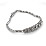 Stilvolles Art-Deco Armband in 14 Karat Weißgold mit feinen Brillanten & Diamanten