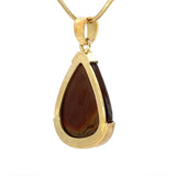 Eleganter Anhänger in 14 Karat Gelbgold mit australischem Boulderopal