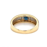 Edler Bicolor Ring in 18 Karat Gold mit feinen Saphir & Brillanten - Handarbeit