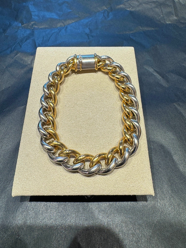 Original IsabellaFa Armband in 18 Karat Gelbgold und 950er Platin mit Diamant