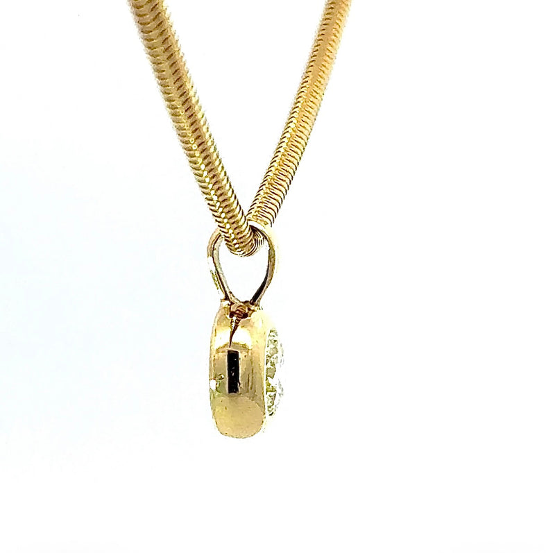 Edler Solitär-Anhänger in 18 Karat Gelbgold mit hochfeinem Brillanten