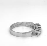 Edler Halbmemory Ring in 18 Karat Weißgold mit hochfeinen Brillanten