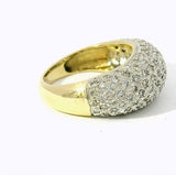 Wirkungsvoller Bicolor-Ring in 18 Karat Gelb- und Weißgold mit Brillanten