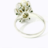Ausgefallener Ring in 14 Karat Weißgold mit Perlen und Brillanten