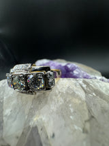 Eindrucksvoller Vintage Ring in 18 Karat Gold mit 3 riesigen Brillanten - Handarbeit