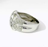 Wirkungsvoller Ring in 14 Karat Weißgold mit Fancy Cognac- & weißen Brillanten