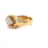 High-quality Jaufmann ring in 18 carat yellow gold with top quality diamonds