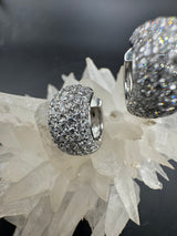 Eindrucksvolle Kreolen in 18 Karat Weißgold – Pavé mit Brillanten