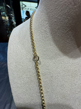 Elegante Erbskette in 14 Karat Gelbgold mit Federringverschluss
