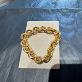 Ausgefallenes Erbsketten-Armband in 18 Karat (750) Gelbgold