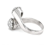 Zeitloser Toi et Moi Ring in 18 Karat Weißgold mit feinen Brillanten