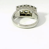 Vintage-Cocktailring in 14 Karat Weißgold mit 1,47 ct hochfeinen Brillanten