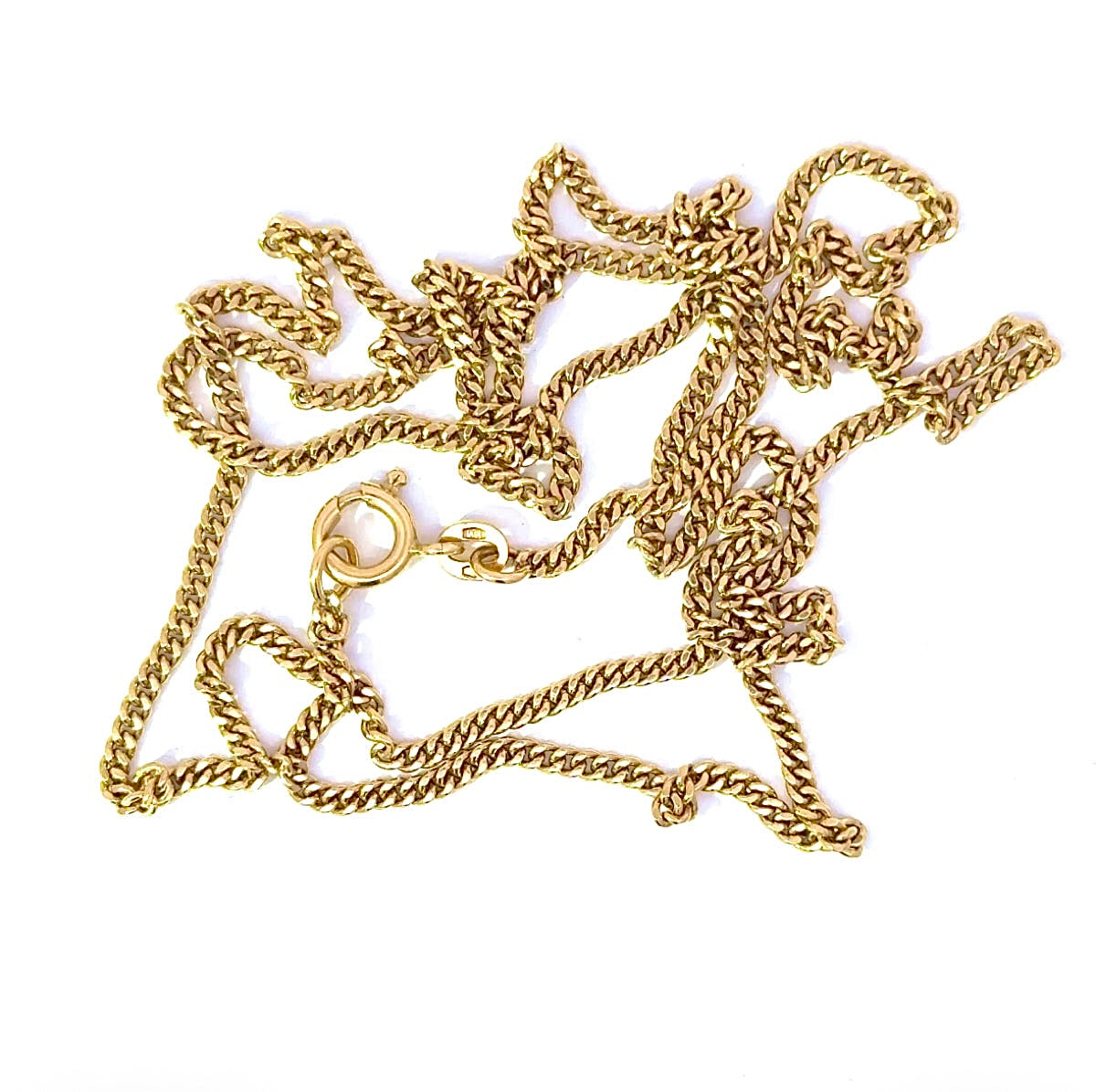 Timeless Curb Chain in 18 Karat Yellow Gold with Spring Ring