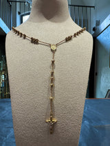 Zeitloser Rosenkranz in 14 Karat (585) Gelbgold mit Madonna & Jesus