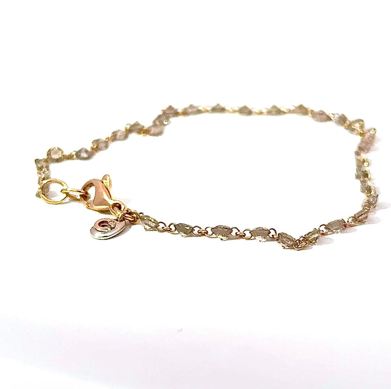 Spektakuläres Crivelli Armband in 18 Karat Roségold mit 3,30 Karat Fancy Brillanten