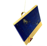 Einmaliger Anhänger in 18 Karat Gelbgold mit Lapis Lazuli und rosa Turmalin