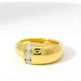 Handgefertigter Ring von Jaufmann in 18 Karat Gold mit Brillanten