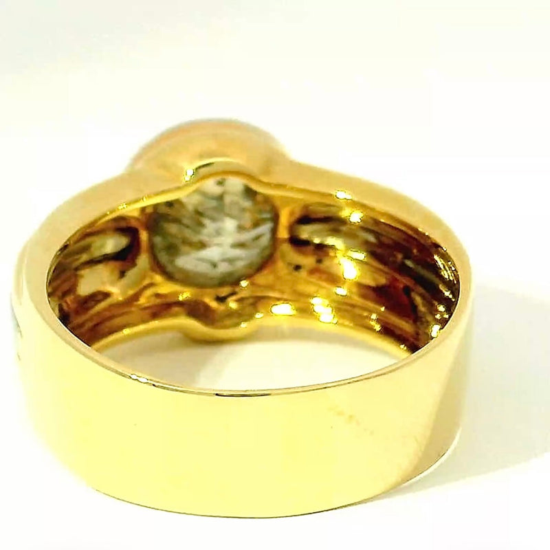 Beeindruckender Vintage-Ring in 14 Karat Gold mit riesigem Fancy-Diamanten