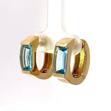 Elegante Ohrringe in 14 Karat Gelbgold mit leuchtenden Topasen