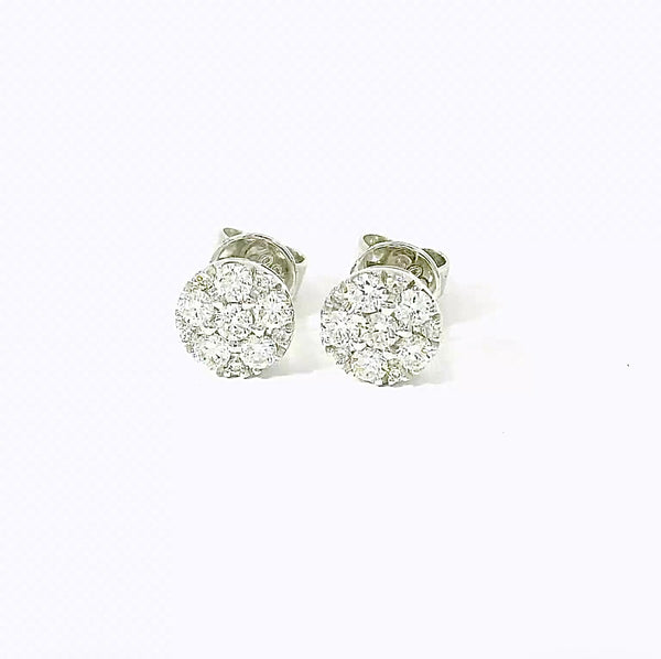 Moderne Brillantstecker in 18 Karat Weißgold mit hochfeinen Brillanten