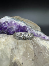 Edler Sternenhimmel-Ring in 14 Karat Weißgold mit Brillanten