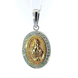 Moderne Madonna Anhänger in 18 Karat Gold mit Brillanten