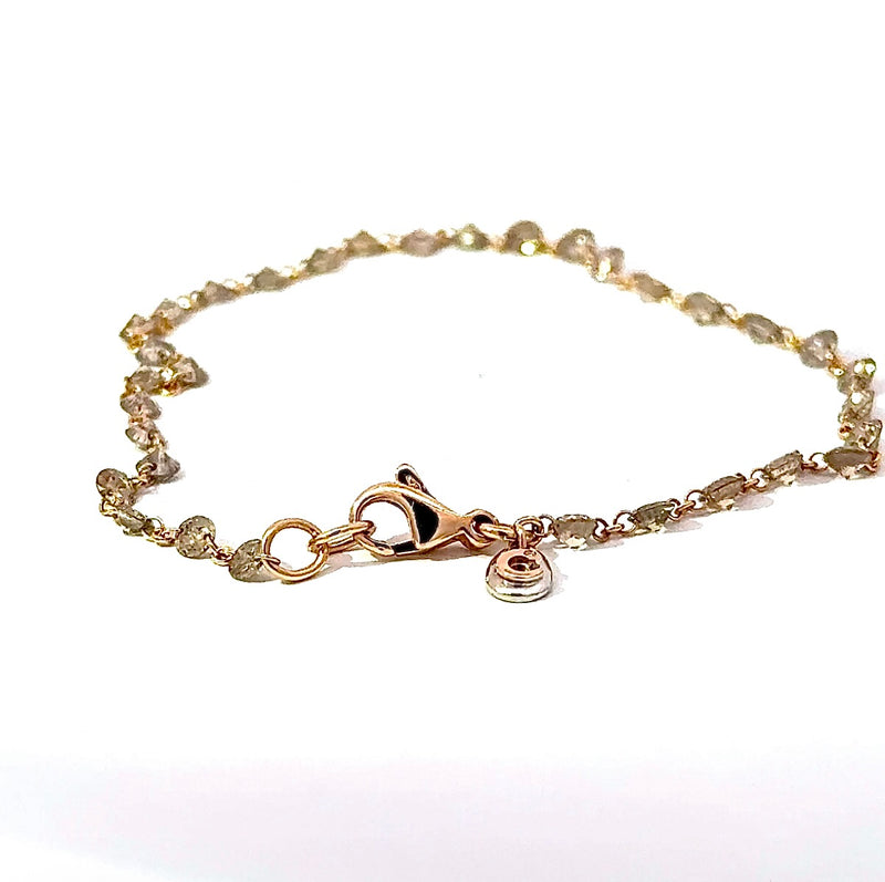 Spektakuläres Crivelli Armband in 18 Karat Roségold mit 3,30 Karat Fancy Brillanten