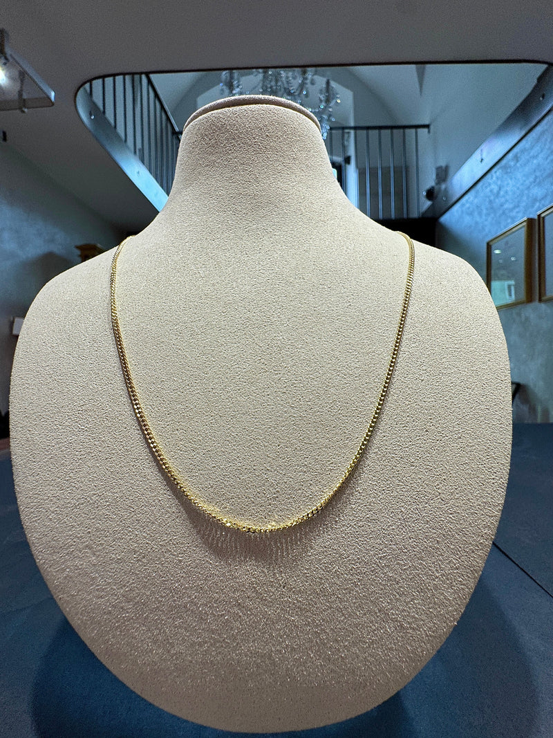 Feine Panzerkette in 8 Karat Gelbgold mit Federring | Halsketten - Schmuck Schroll