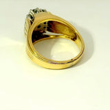 Eindrucksvoller Vintage-Ring in 18 Karat Gelb- und Weißgold mit hochfeinen Brillanten – ausdrucksstarke Handarbeit mit Geschichte