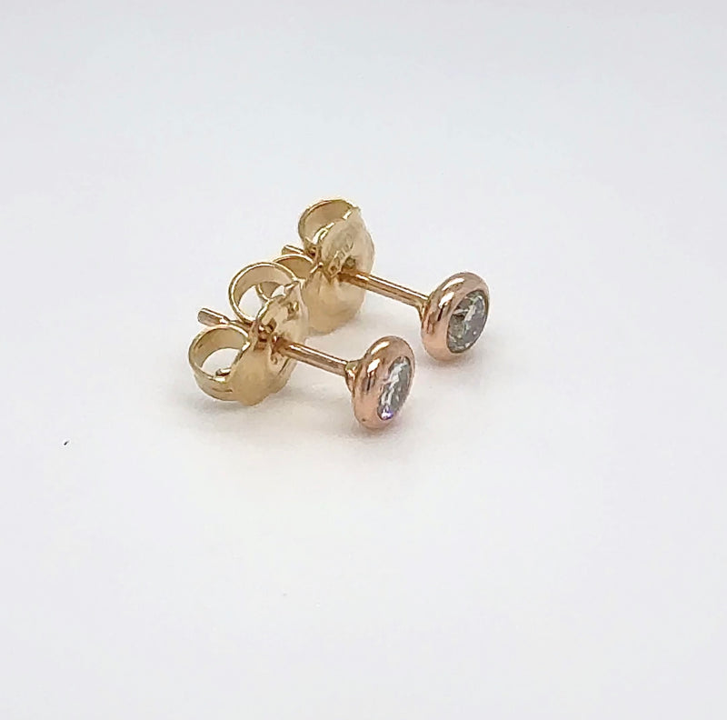Zeitlose Brillant Stecker in 18 Karat (750) Roségold