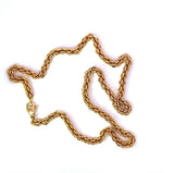 Elegante Zopf Halskette in 14 Karat Gelbgold mit Karabiner