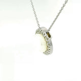 Zeitloser Moncara Anhänger in 14 Karat Weißgold mit Perle & Brillanten