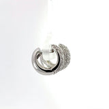 Edle Kreolen in 18 Karat Weißgold ausgefasst mit 76 Diamanten