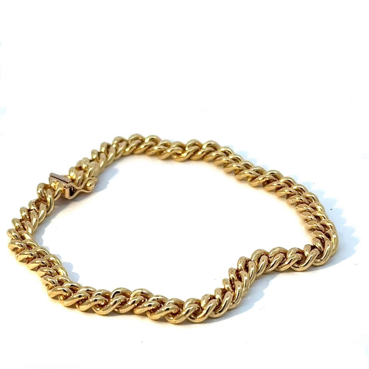 Hochwertiges Rundpanzer-Armband in 18 Karat Gelbgold