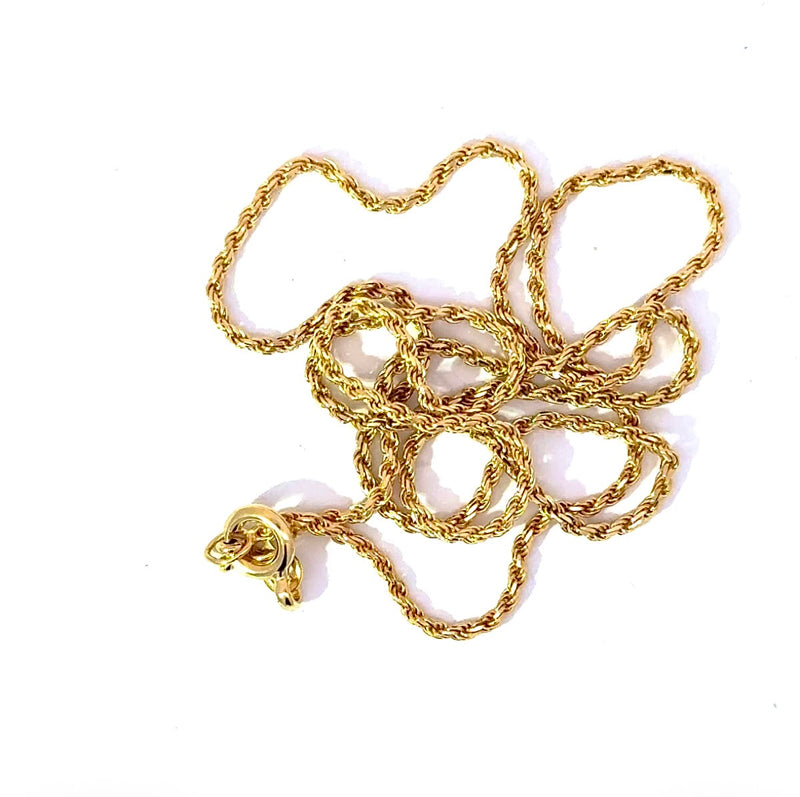 Leuchtende Twist Halskette in 18 Karat Gelbgold mit Federring