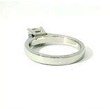 Massiver Solitär Ring in Platin mit hochfeinem Princess-Cut Brillanten