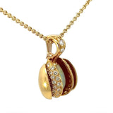 Edler Anhänger in 18 Karat Gelbgold mit Brillanten & Opal – von Goldbaur