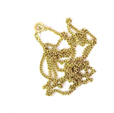 Elegante Panzerkette in 14 Karat Gelbgold mit Federring