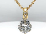 Eleganter Solitär-Anhänger in 18 Karat Gold mit großen Brillant