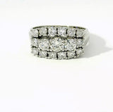 Vintage-Cocktailring in 14 Karat Weißgold mit 1,47 ct hochfeinen Brillanten