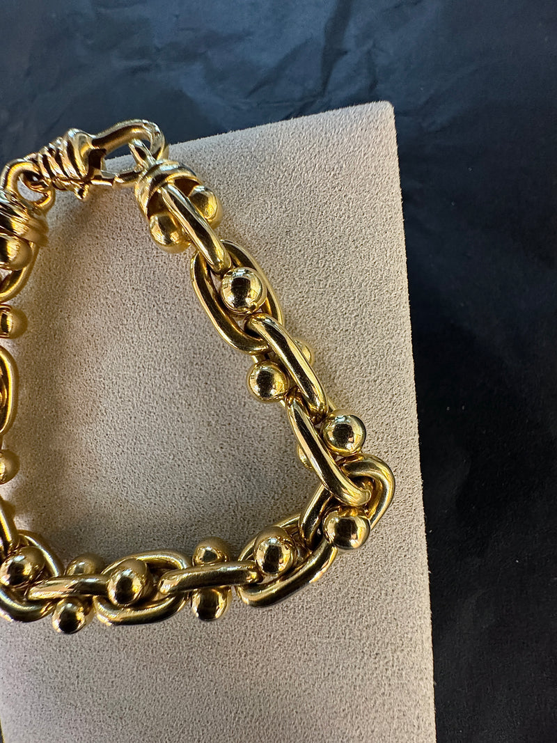 Ausgefallenes Armband in 18 Karat (750) strahlendem Gelbgold