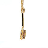 Besonderes Collier in 18 Karat Gelbgold mit gelben Tansanit & Brillanten