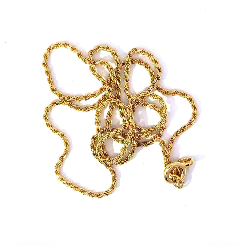Leuchtende Twist Halskette in 18 Karat Gelbgold mit Federring