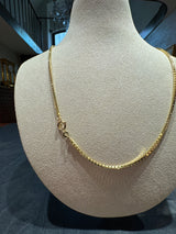 Leuchtende Venezianerkette in 8 Karat Gelbgold mit Federring