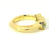 Massiver Aquamarin-Ring in 18 Karat Gelbgold – Handgefertigt aus der Manufaktur Eidel