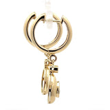 Elegante Ohrringe in 14 Karat Gelbgold mit Saphiren & Brillanten