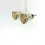 Riesige Brillantstecker in 18 Karat Weißgold mit fancy Brillanten